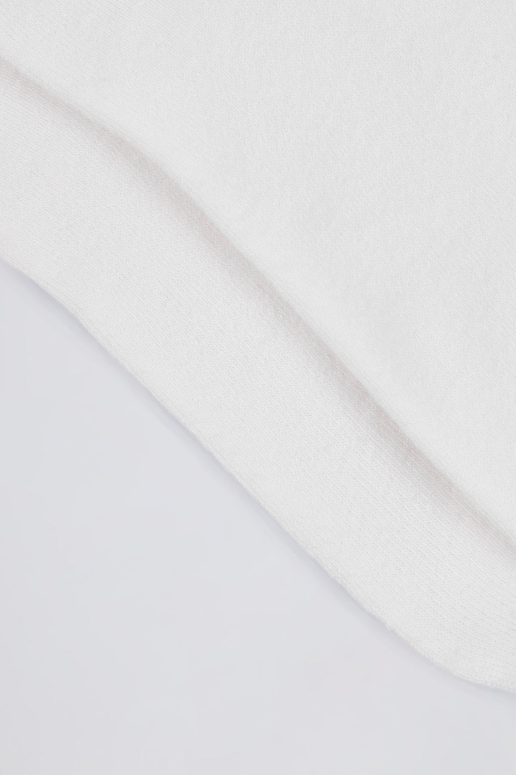 Ribbed Half-Crew Socks in White